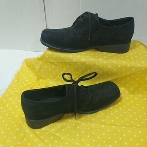 Rockport Women's Size 8 M Black Suede Leather Lace-Up Comfort/Casual Shoes